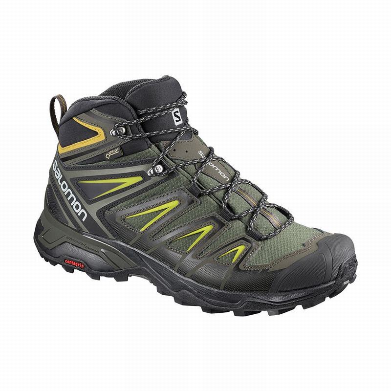 Salomon Singapore Mens Hiking Boots - X ULTRA 3 MID GORE-TEX Grey/Black | 13074-NCZY